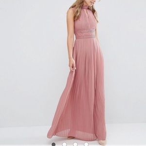 NWT ASOS TFNC London Lace pleated dress